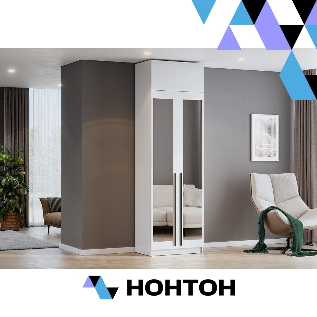 Шкаф Берген с антресолью белое дерево