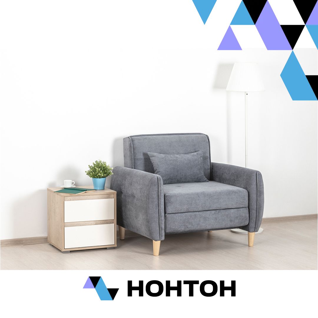 Кресло еврокнижка Анита серое