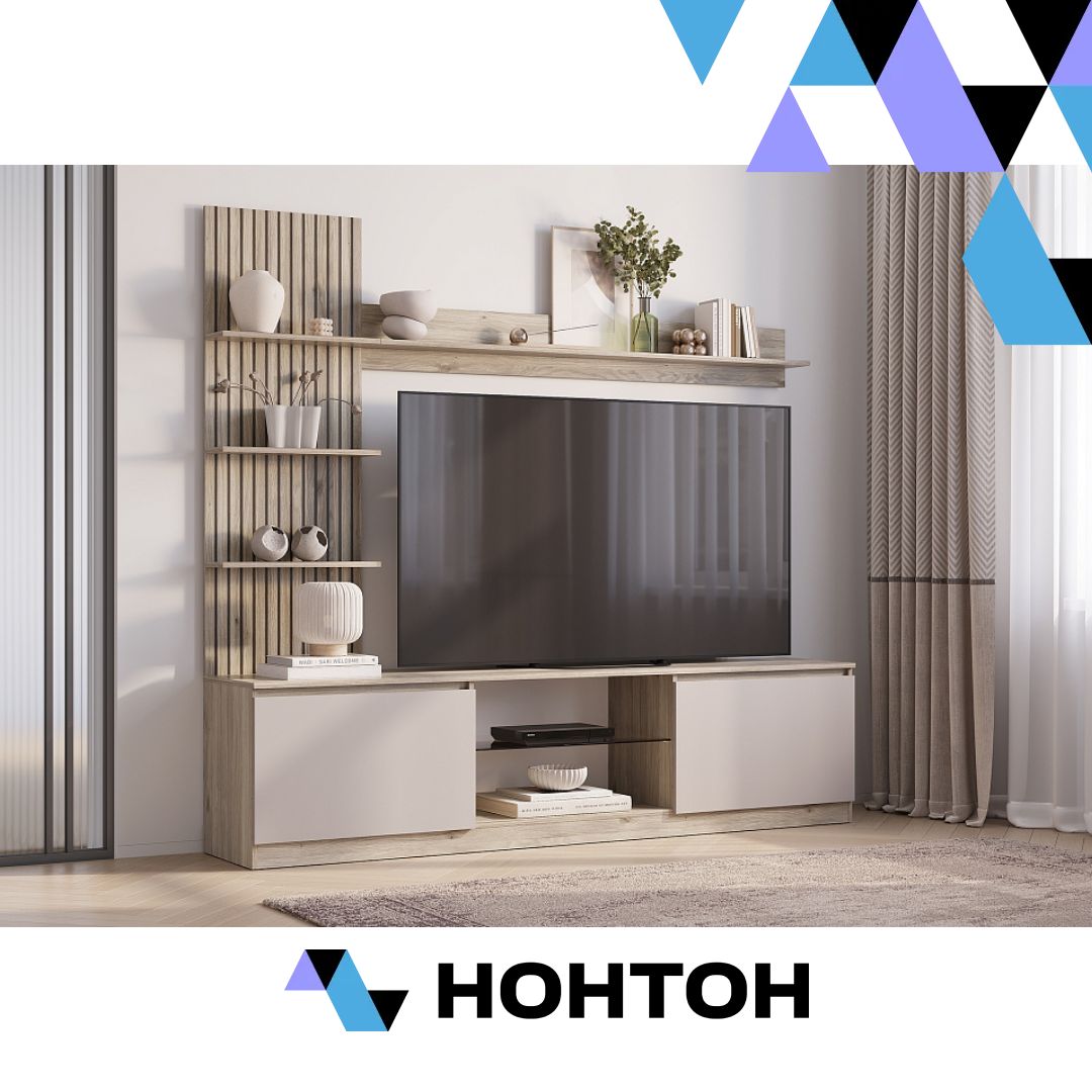 Гостиная Рио ГС-05 дуб смоки / кашемир