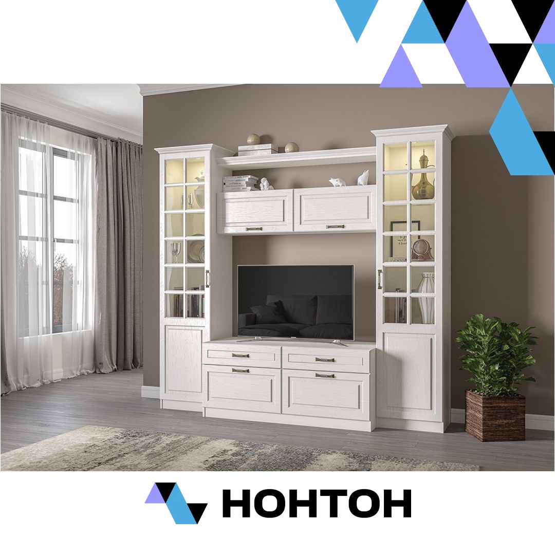 Гостиная Ливерпуль 2 белый / ясень ваниль