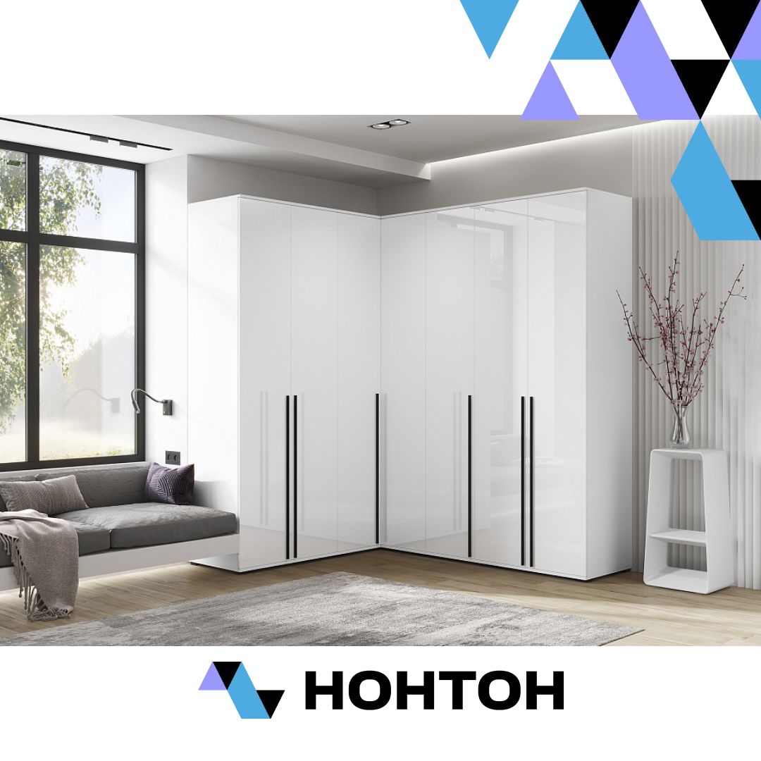 Комплект шкафов Норд №1 белый / белый глянец