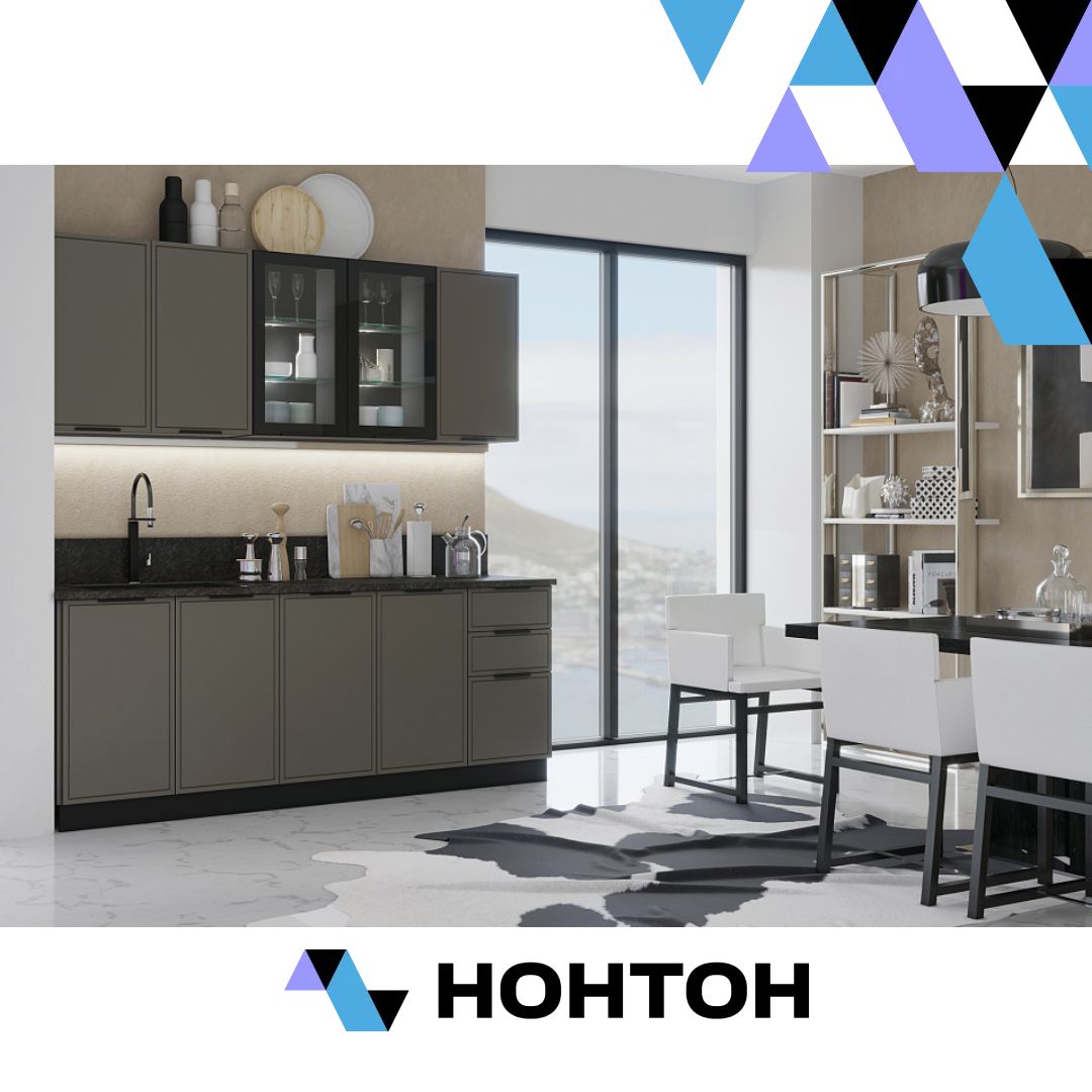 Кухня Николь 2.0 м компоновка №1 холст вулканический