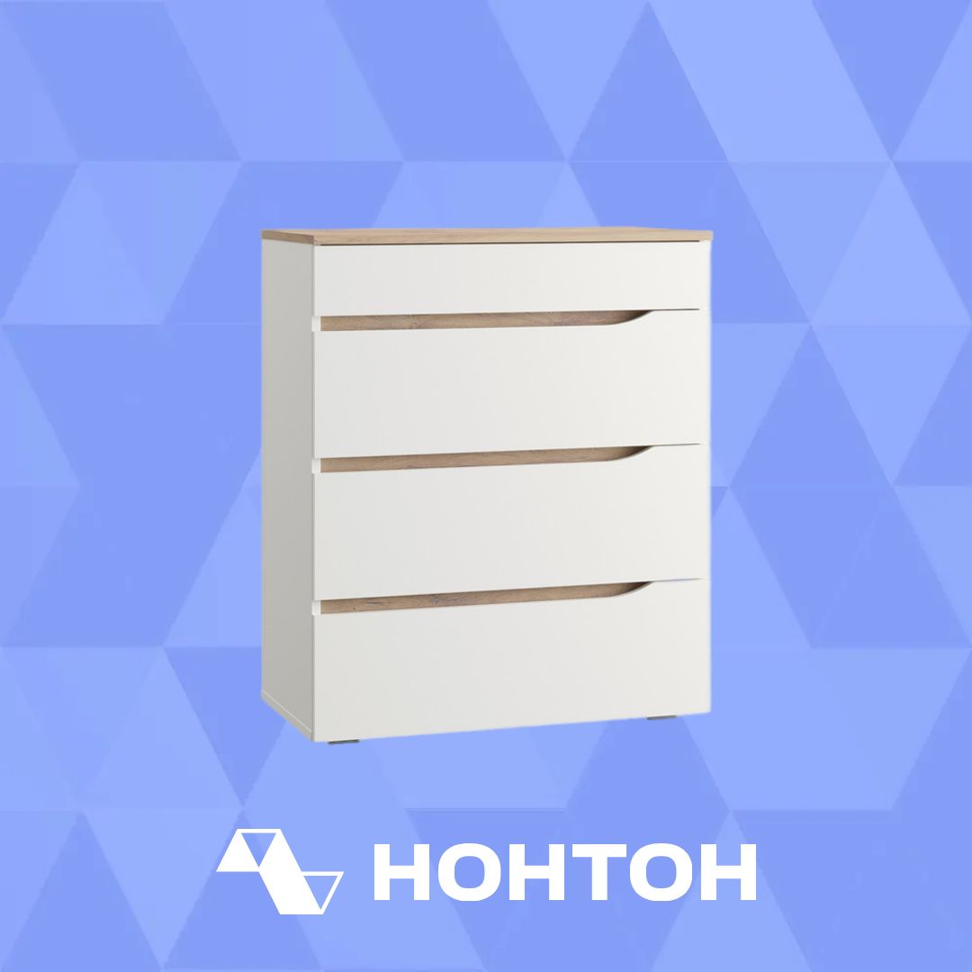 Комод Муссон 13.97 белый шагрень / дуб эндгрейн