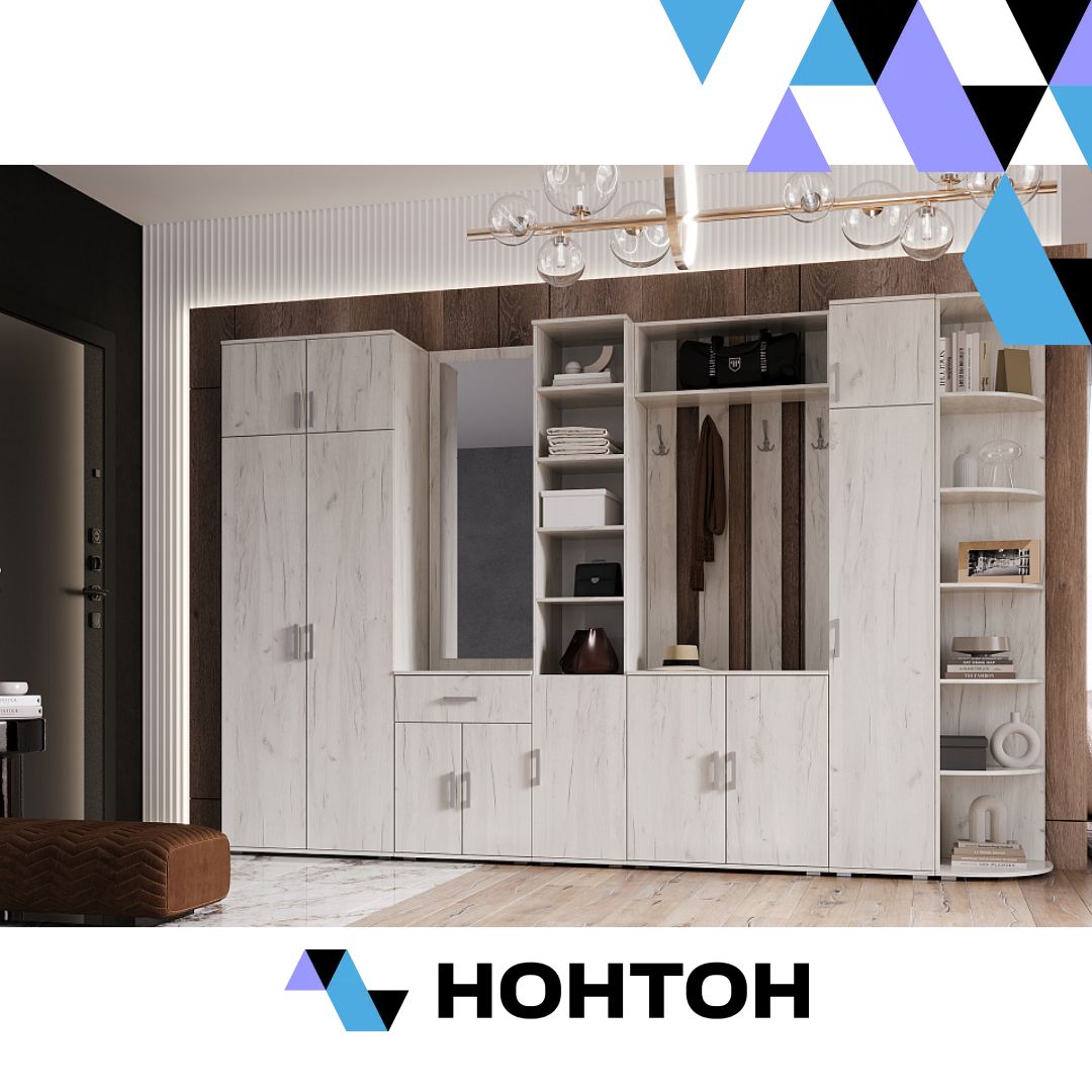 Прихожая Ева NEW №1 дуб крафт белый