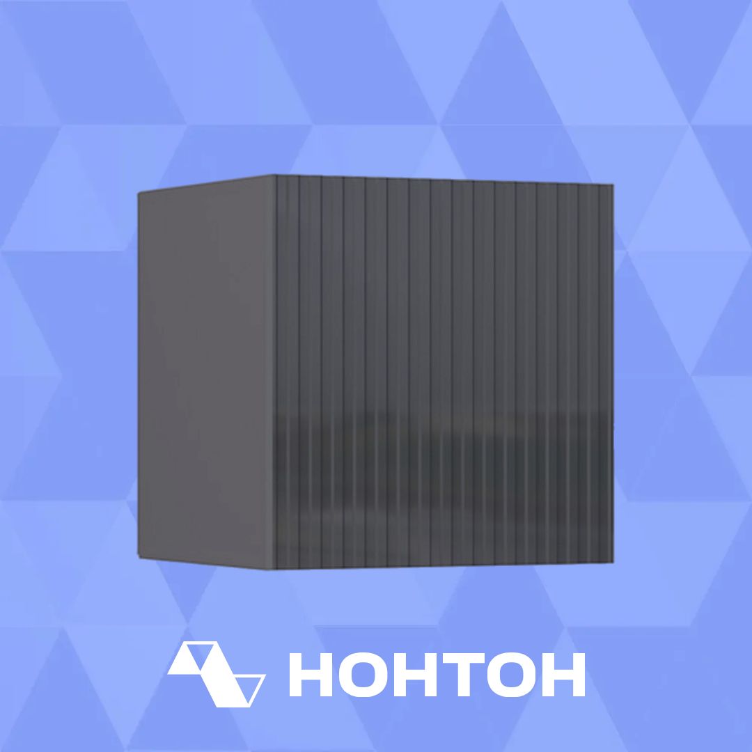 Шкаф навесной малый Оливия графит / графит глянец