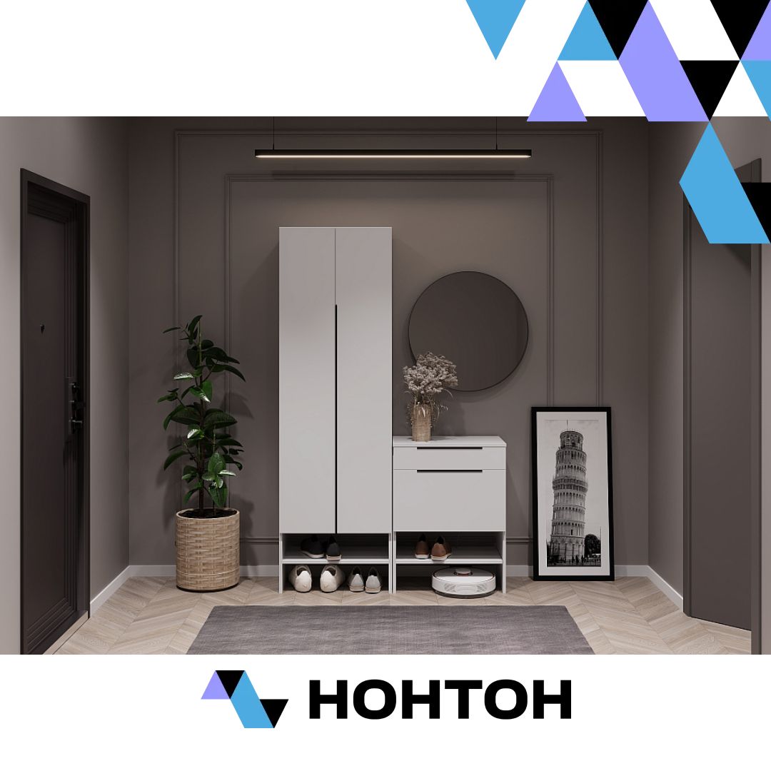 Прихожая Тивина №4 белый текстурный