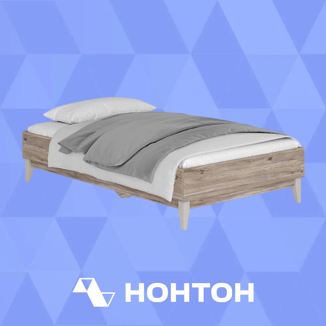 Кровать односпальная Скандика дуб смоки