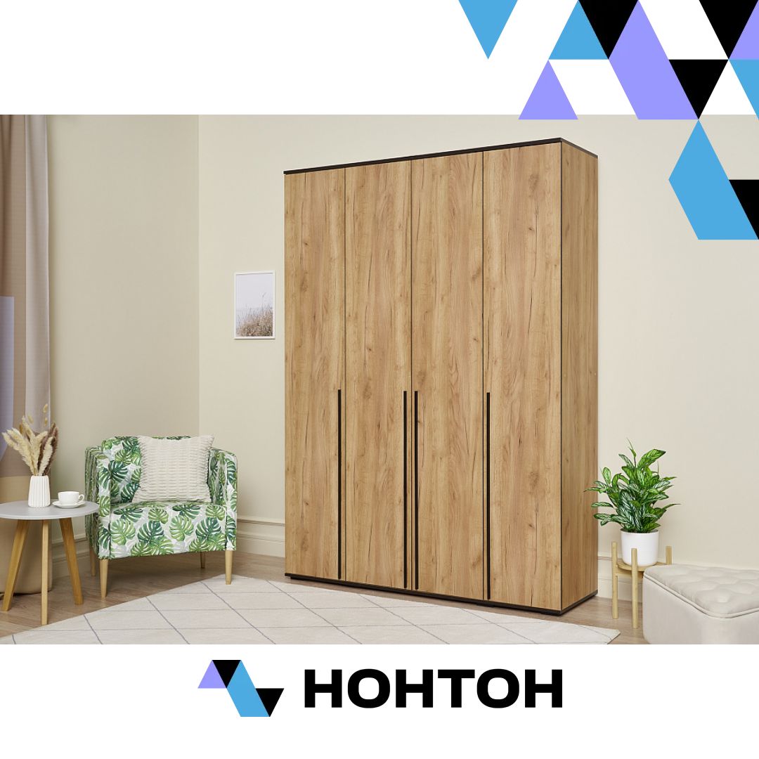 Шкаф 4-х створчатый Норд дуб крафт