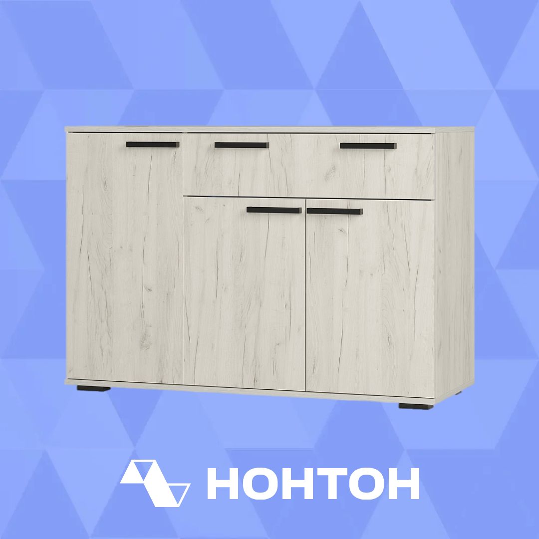 Комод Стандарт-4 NEW дуб крафт белый