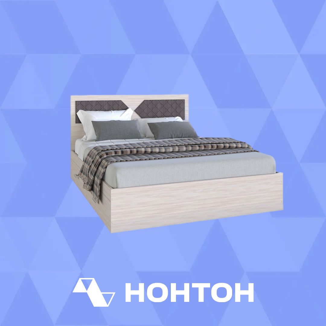 Кровать Николь ясень шимо / лиственница темная