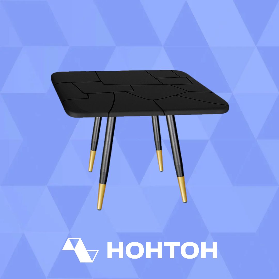 Стол SHT-TU14/TТ 83 черный муар / золото / черный