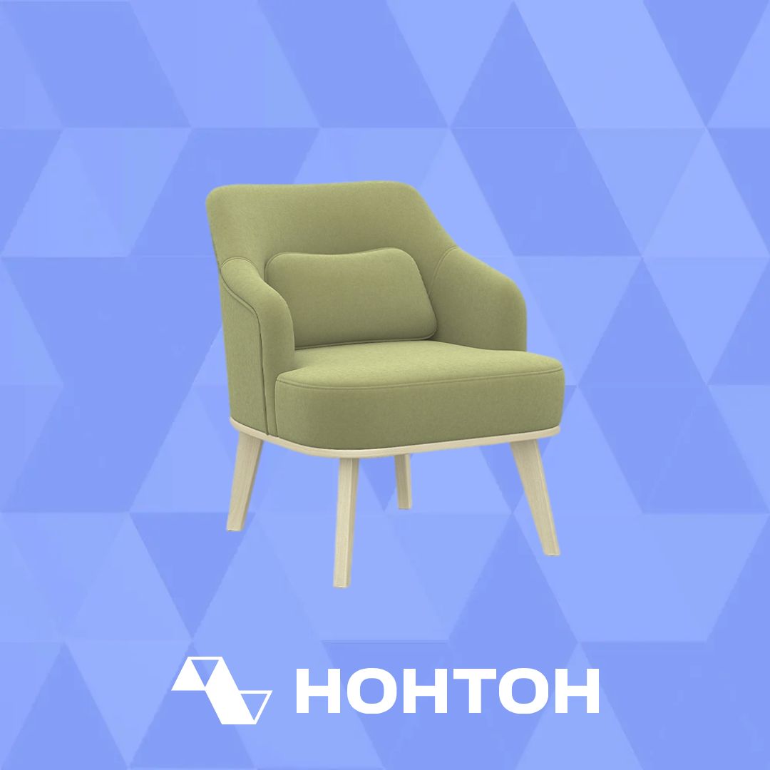 Кресло с низкой спинкой Комфорт-5 зелёное